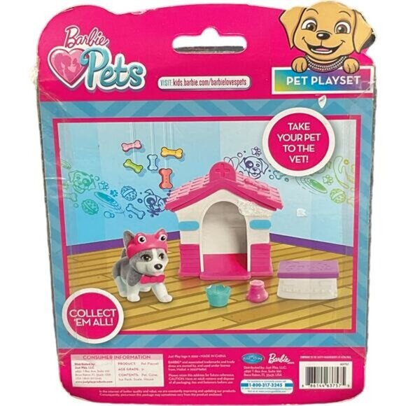 Barbie Pets Pet Playset With Accessories & Doghouse Toy For Kids Aged 3+ - Picture 2 of 5